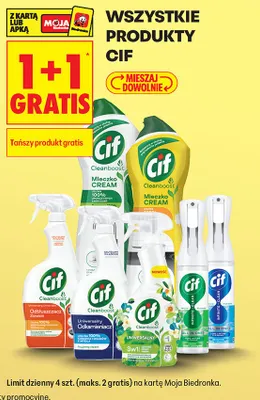 Wszystkie produkty  1+1 GRATIS promocja w Biedronka
