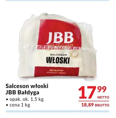 Salceson włoski promocja w Makro