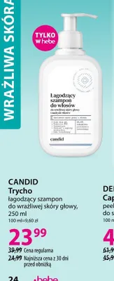 Szampon łagodzący do wrażliwej skóry głowy Candid Trycho promocja w Hebe