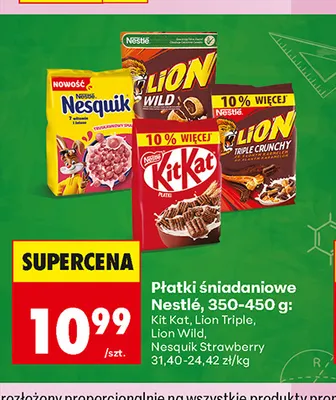 Płatki śniadaniowe Nestlé Nesquik Strawberry promocja w Biedronka