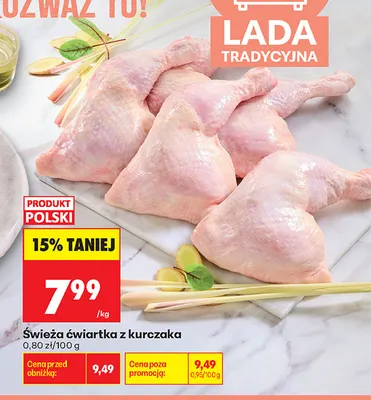 Świeża ćwiartka z kurczaka promocja w Biedronka