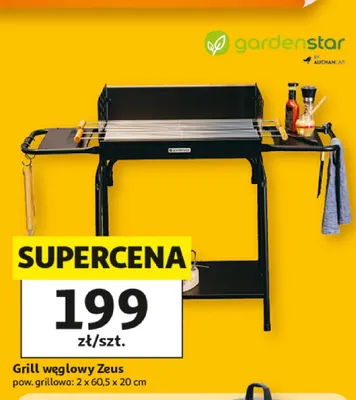 Grill węglowy Zeus Gardenstar promocja w Auchan
