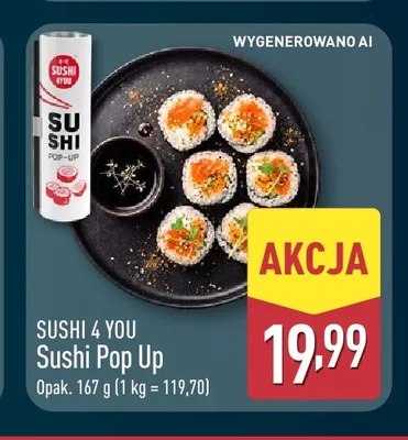 Sushi Pop Up Sushi 4 You promocja w Aldi