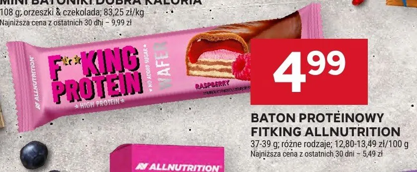 Baton proteinowy FITKING ALLNUTRITION promocja w Stokrotka