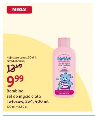 Żel do mycia ciała i włosów 2w1 Bambino promocja w Rossmann