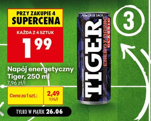 Napój energetyczny Tiger Classic promocja w Biedronka