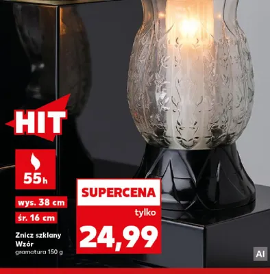 Znicz szklany Wzór promocja w Kaufland
