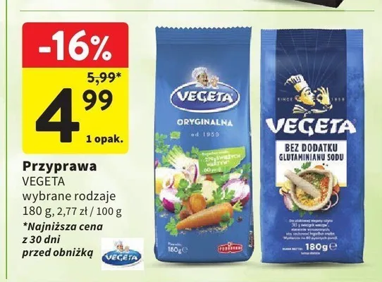 Przyprawa Vegeta Oryginalna promocja w Intermarche