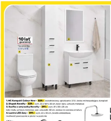 Szafka z umywalką Novelty promocja w Bricomarche
