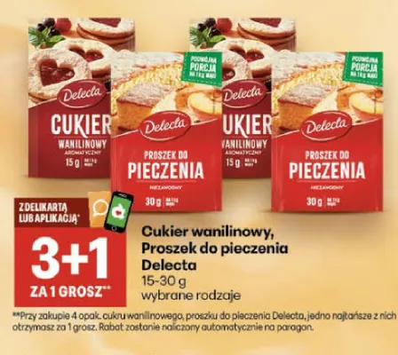 Proszek do pieczenia Delecta promocja w Delikatesy Centrum