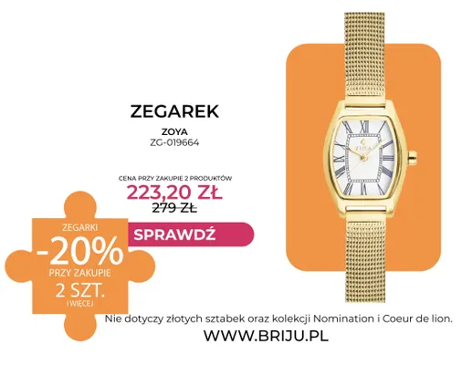 Zegarek ZOYA ZG-019664 promocja w Briju