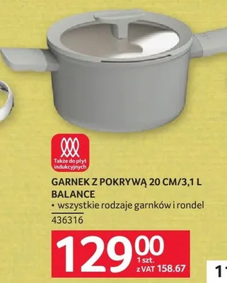 Garnek z pokrywą 20 cm/3,1 l Balance promocja w Selgros