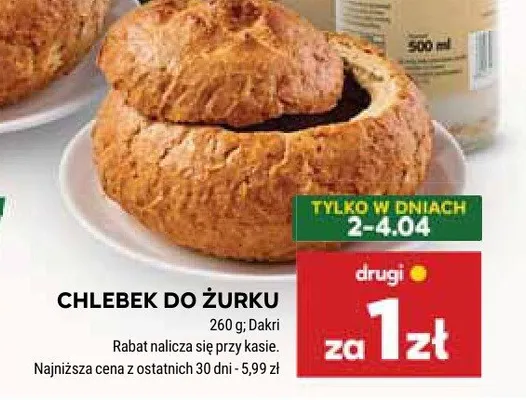 Chlebek do żurku promocja w Stokrotka