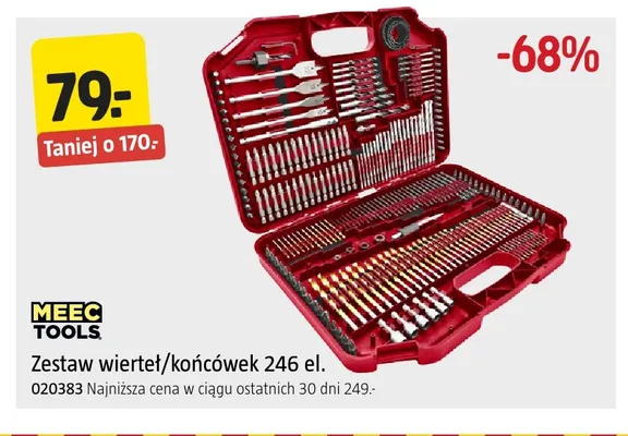 Zestaw wierteł i końcówek Meec Tools promocja w Jula