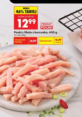 Paski z fileta z kurczaka promocja w Biedronka