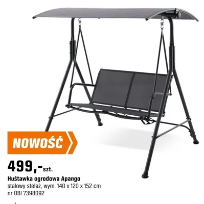 Huśtawka ogrodowa Apango promocja w OBI
