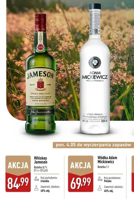 Whiskey Jameson Triple Distilled promocja w Aldi