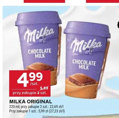 Napój mleczny MILKA Original Chocolate Milk promocja w Stokrotka