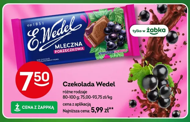 Czekolada E.Wedel promocja w Żabka