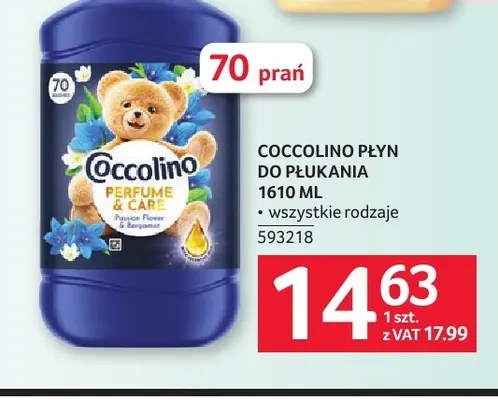 Płyn do płukania Coccolino promocja w Selgros