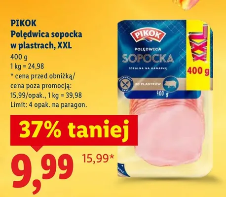 Polędwica sopocka w plastrach, XXL promocja w Lidl