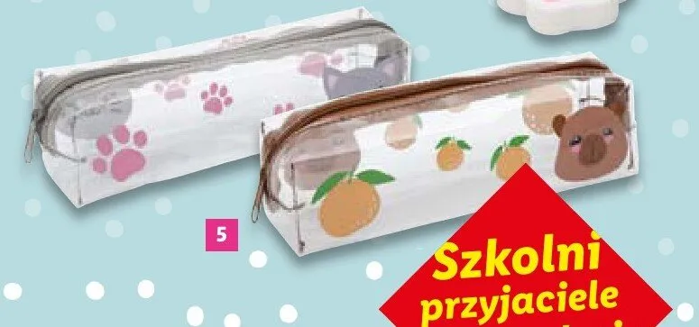 Piórnik transparentny Tiny Friends promocja w Lidl