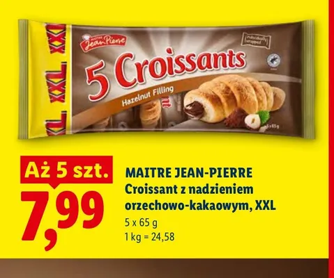 Croissant Maitre Jean-Pierre z nadzieniem orzechowo-kakaowym XXL promocja w Lidl
