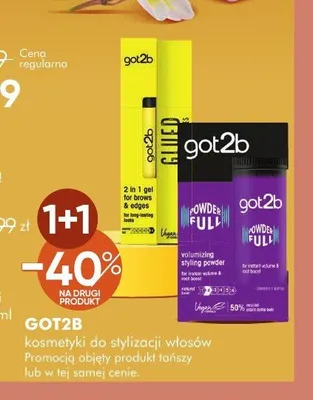 Kosmetyki do stylizacji włosów Got2b promocja w Super-Pharm