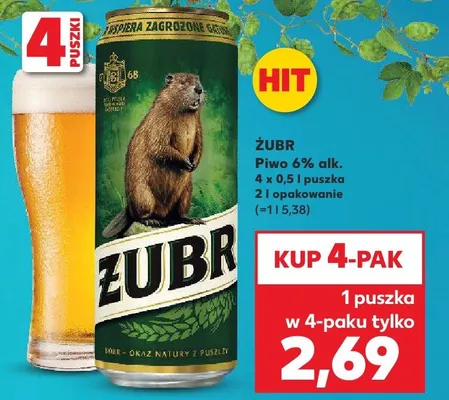 Piwo 6% alk. promocja w Kaufland