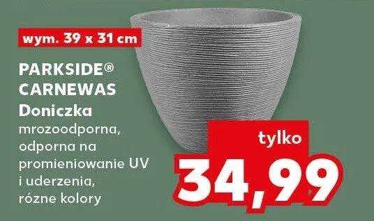 Doniczka Carnewas 39x31 cm Parkside promocja w Kaufland