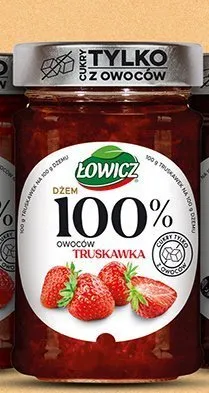 Dżem 100% z owoców truskawka Łowicz promocja w Biedronka