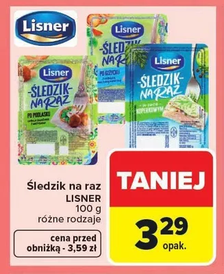 Śledzik na raz LISNER promocja w Carrefour Market