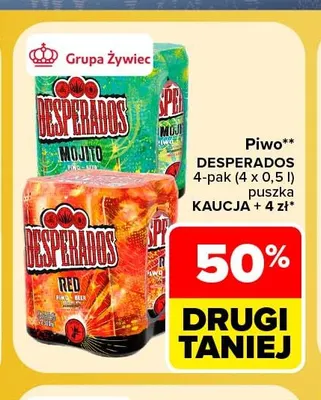 Piwo Desperados Red 4-pak promocja w Carrefour