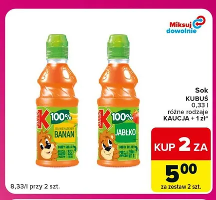Sok jabłkowy promocja w Carrefour Market