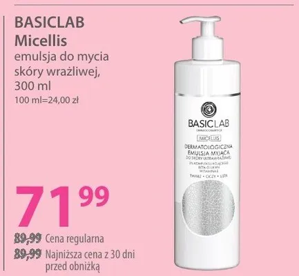 Emulsja do mycia BASICLAB Micellis promocja w Hebe