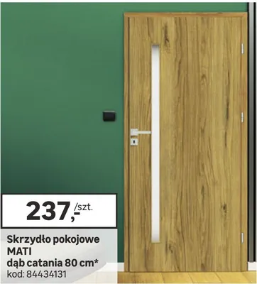 Skrzydło pokojowe MATI dąb catania 80cm promocja w Leroy Merlin