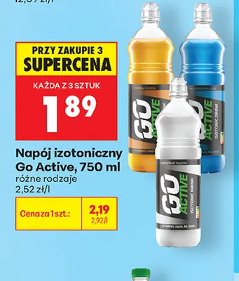 Napój izotoniczny Go Active promocja w Biedronka