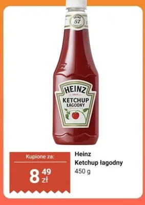 Ketchup łagodny Heinz promocja w Dino
