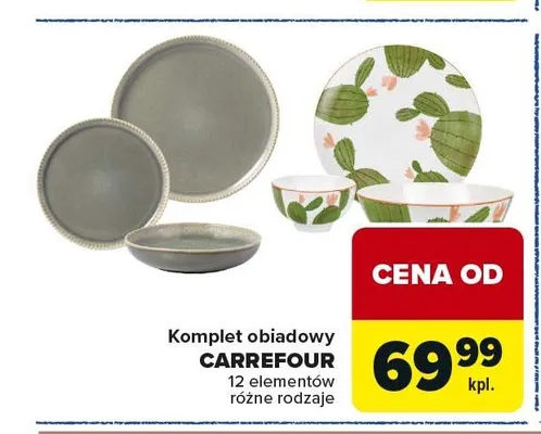 Komplet obiadowy CARREFOUR 12 elementów promocja w Carrefour