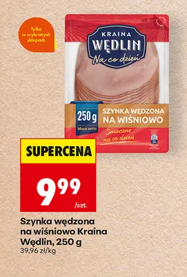 Szynka wędzona na wiśniowo Kraina Wędlin promocja w Biedronka