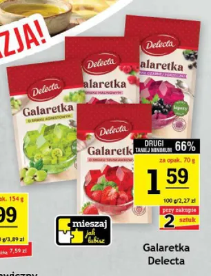 Galaretka o smaku czarnej porzeczki Delecta promocja w Gram Market