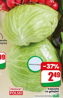 Kapusta na gołąbki polska promocja w Dino
