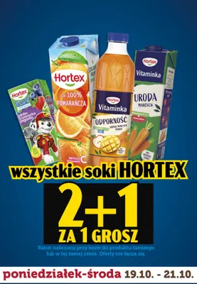 Sok marchew Vitaminka Uroda Hortex promocja w TOPAZ