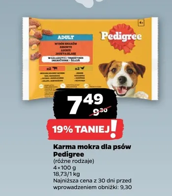 Karma mokra dla psów Pedigree promocja w Netto