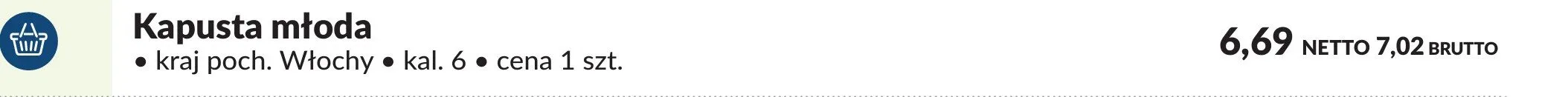 Kapusta młoda promocja w Makro