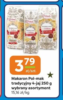 Makaron Pol-mak tradycyjny 4-jaj 250g promocja w Społem Częstochowa