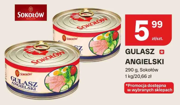 Gulasz Angielski Sokołów promocja w Chorten