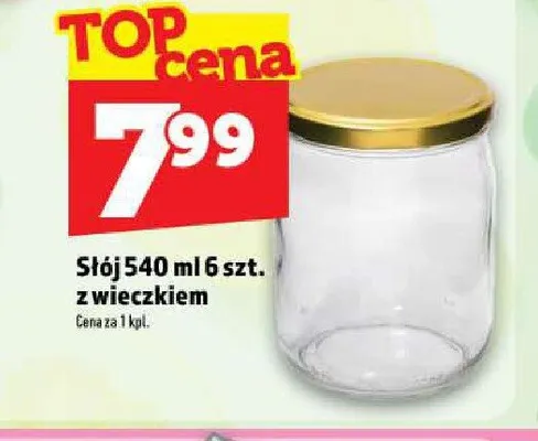 Słój z wieczkiem 540 ml promocja w TOPAZ