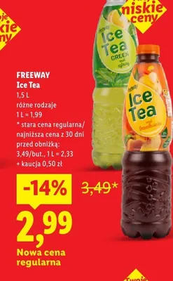 Ice Tea Peach Freeway promocja w Lidl