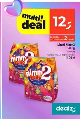 Lizaki Nimm2 Lolly promocja w Dealz
